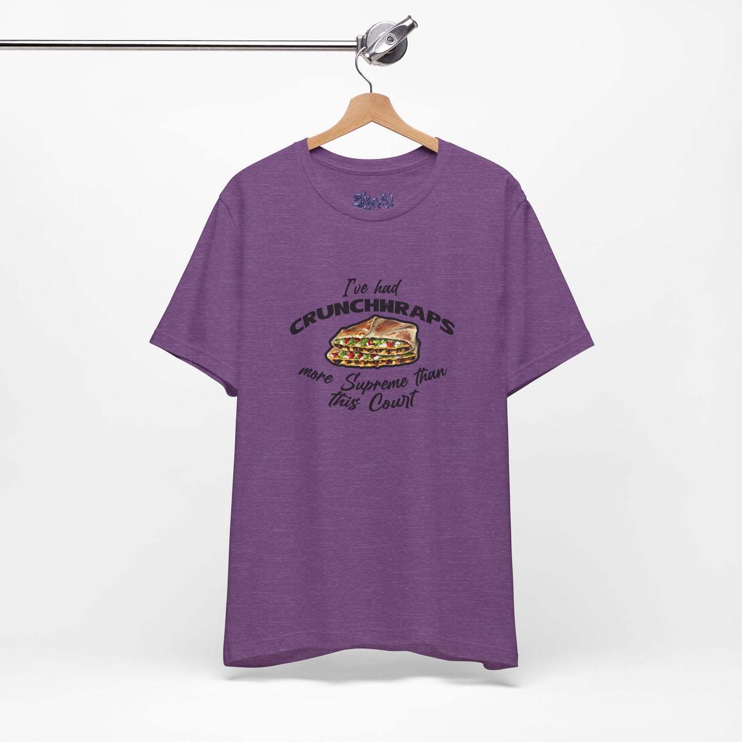 Crunchwrap Supreme Court Political Humor T-Shirt, Liberal Leftist Funny Casual Wear, Gift for Taco Bell Fan, Politics Gift