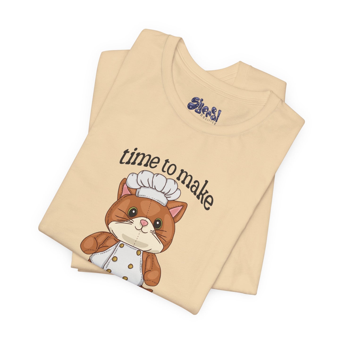 Cute Cat Chef Tee - "Time to Make the Biscuits" | Baking Shirt, Animal Lover Gift, Kitchen Humor, Cute Pet Apparel, Cat Lover Tee