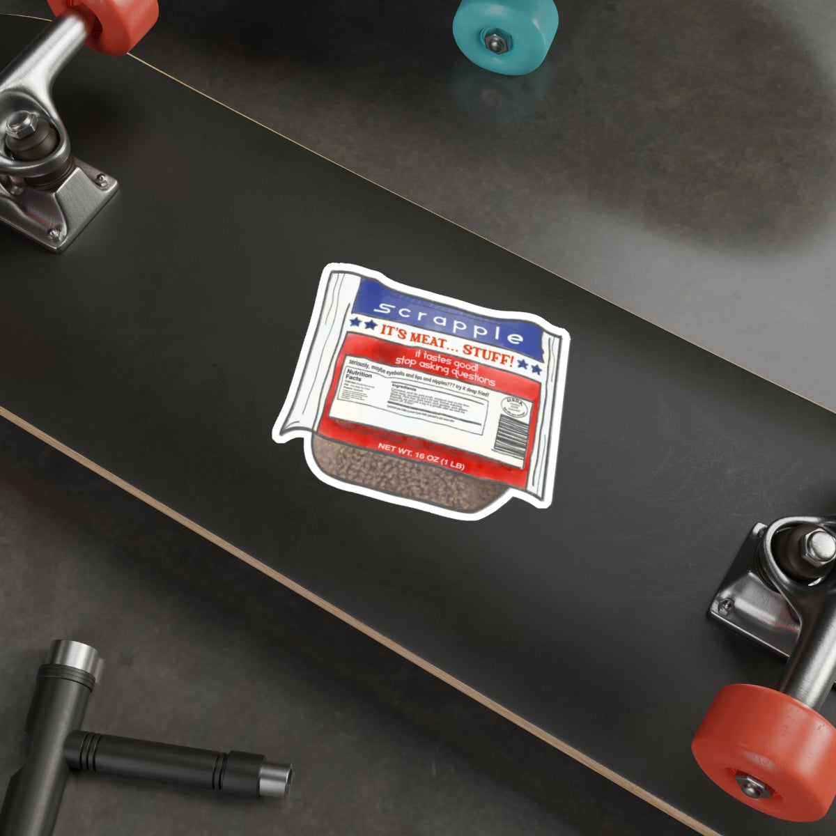 Scrapple Premium Die-Cut Water Resistant Vinyl Sticker