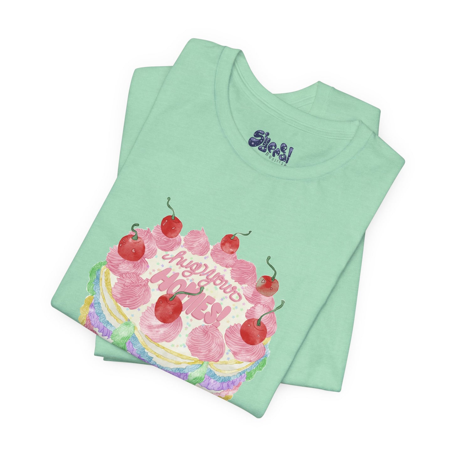 Hug Your Homies Cake Tee - Friendship T-Shirt, Mental Health Shirt, Gift for Teens, Baking Tee, Casual Wear