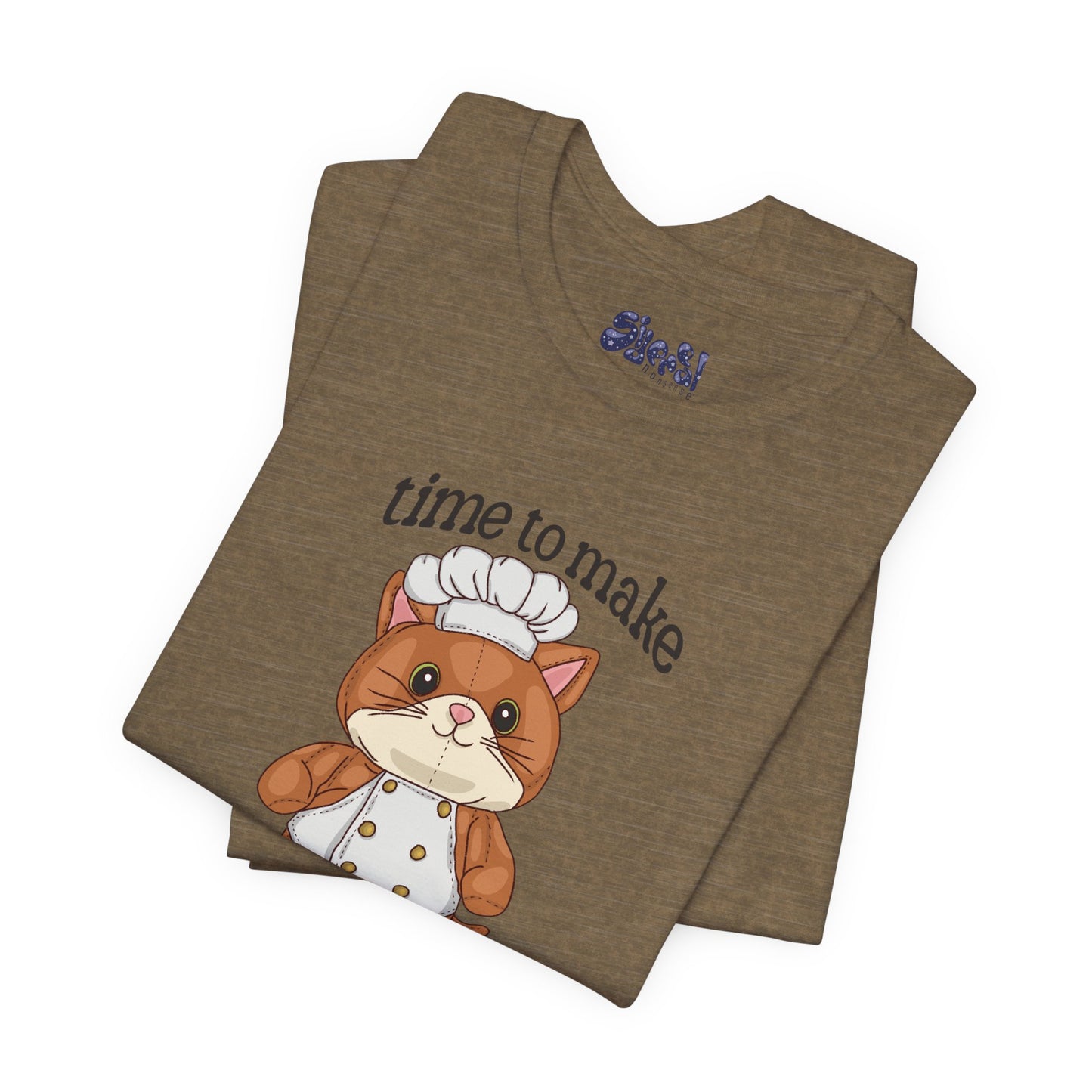 Cute Cat Chef Tee - "Time to Make the Biscuits" | Baking Shirt, Animal Lover Gift, Kitchen Humor, Cute Pet Apparel, Cat Lover Tee