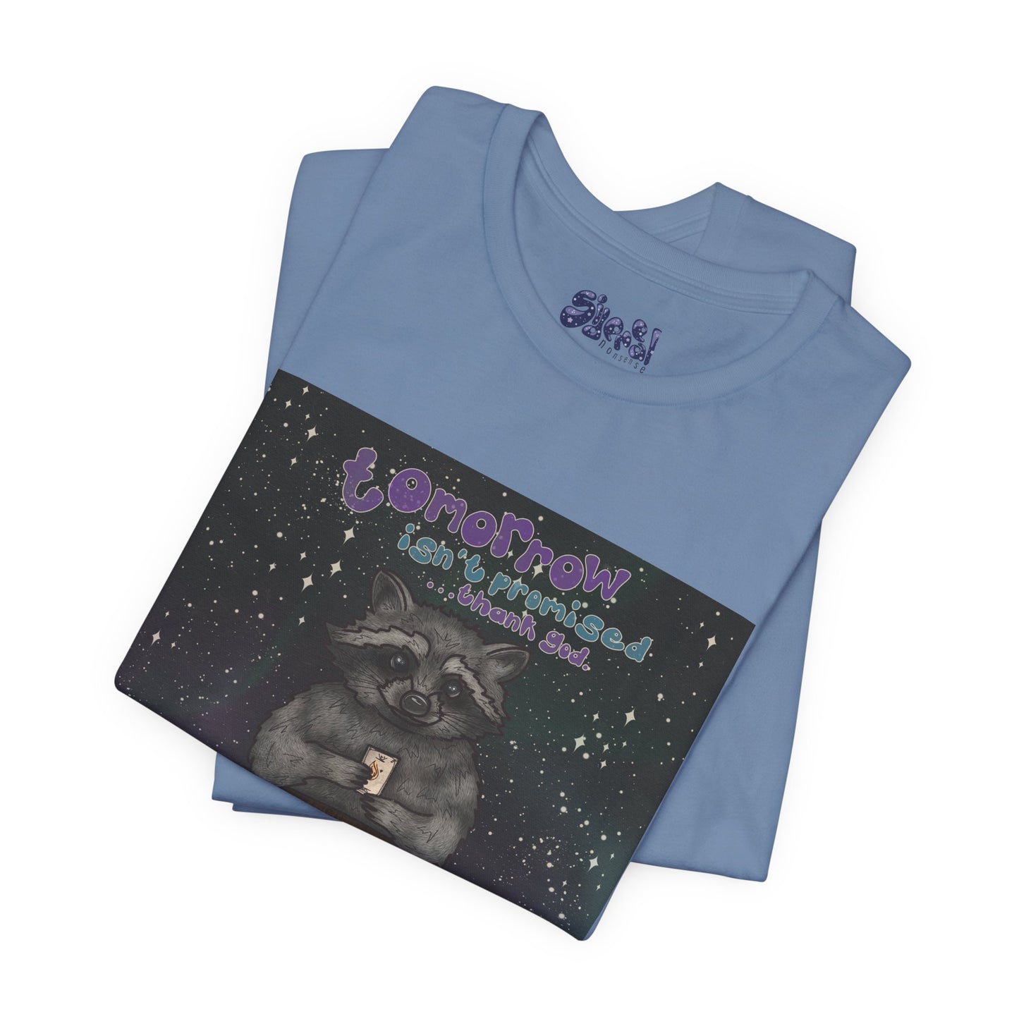 Cosmic Tarot Raccoon Tee - Whimsical Unisex T-Shirt, Trash Panda Gifts, Mystical Apparel, Quirky Casual Wear