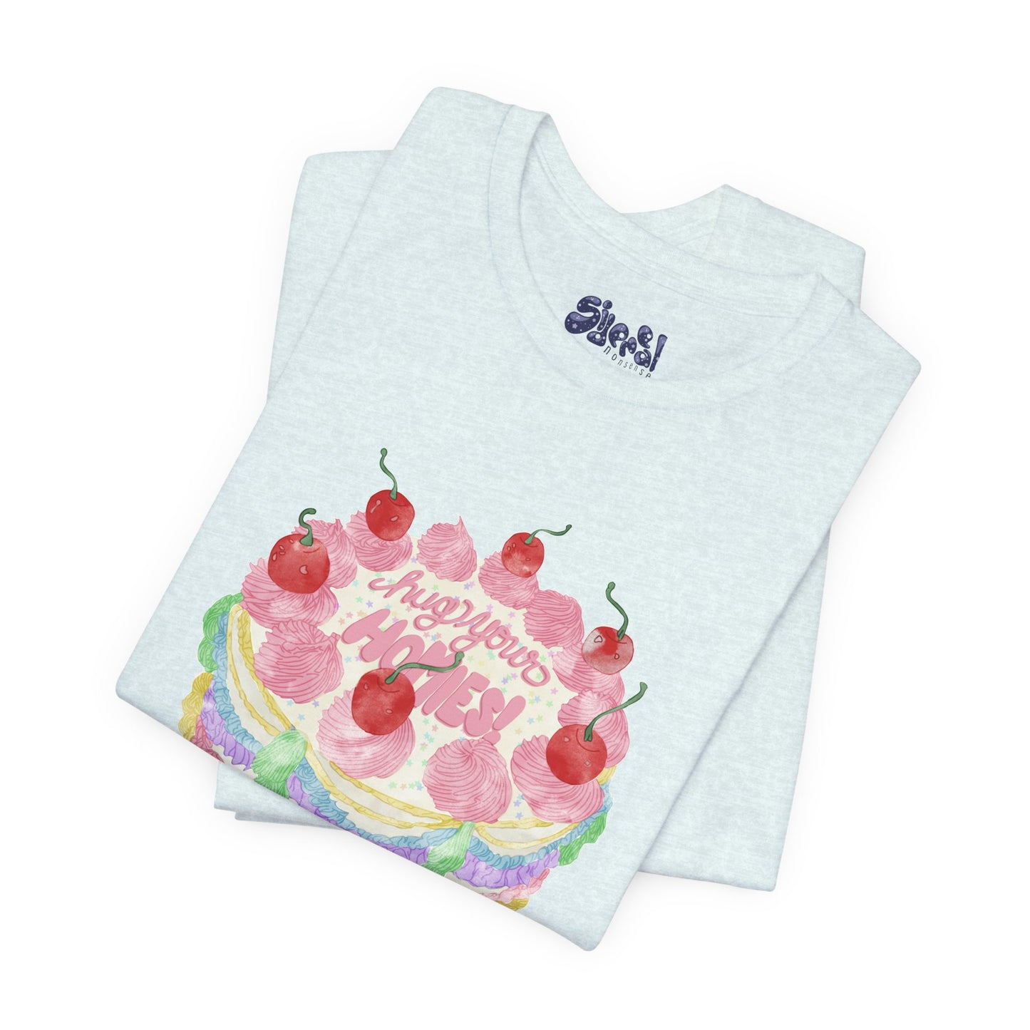 Hug Your Homies Cake Tee - Friendship T-Shirt, Mental Health Shirt, Gift for Teens, Baking Tee, Casual Wear