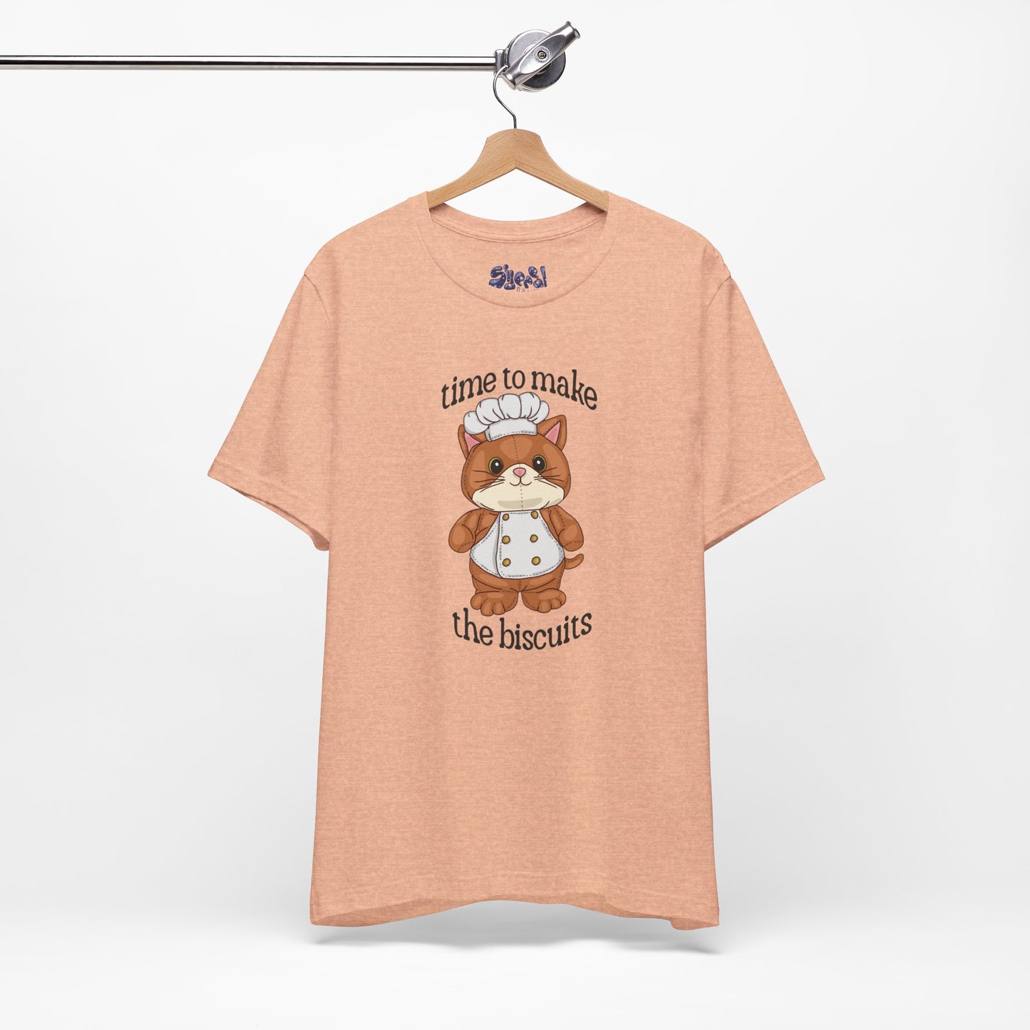 Cute Cat Chef Tee - "Time to Make the Biscuits" | Baking Shirt, Animal Lover Gift, Kitchen Humor, Cute Pet Apparel, Cat Lover Tee