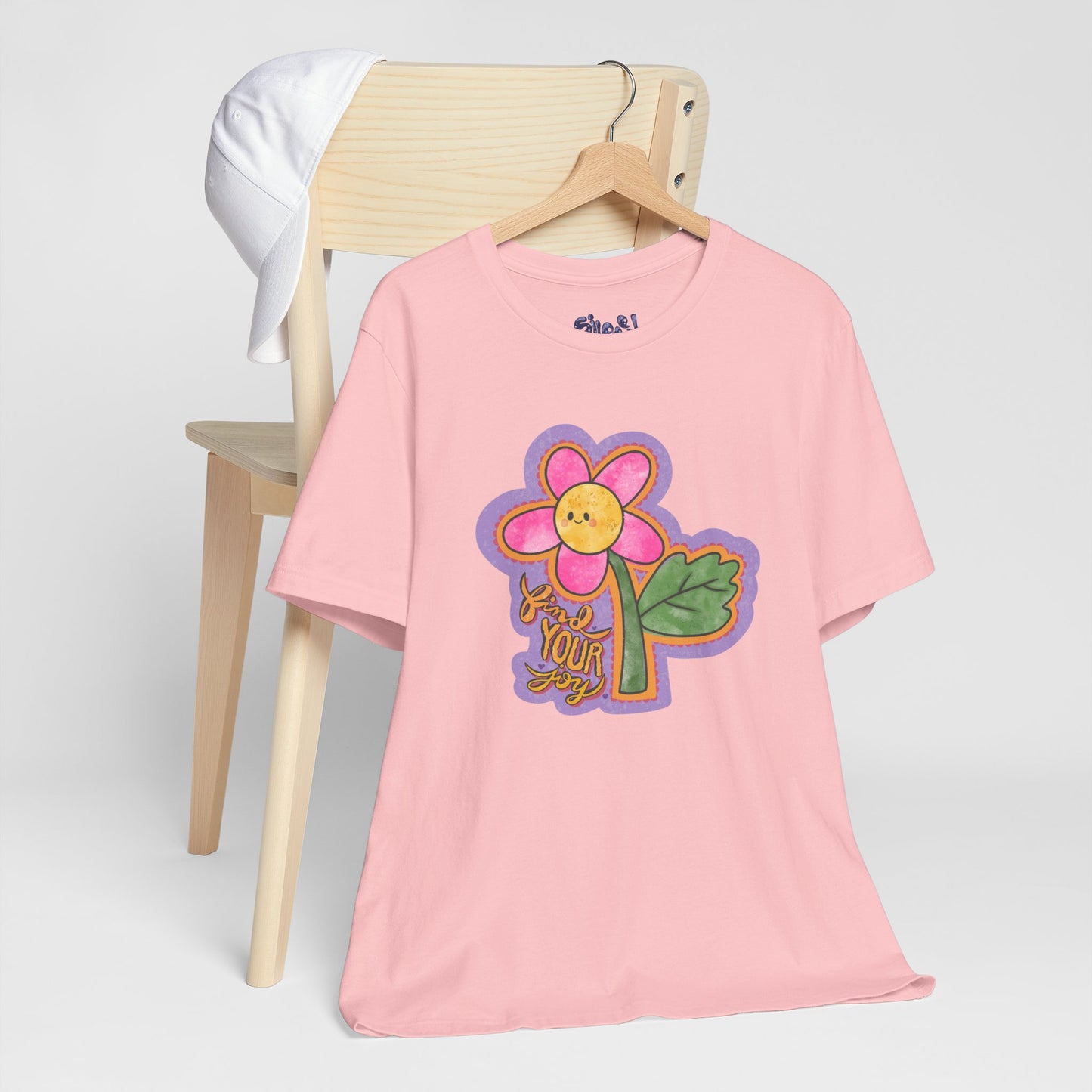 Find Your Joy Flower Graphic Tee, Unique Unisex Shirt for Self-Care Enthusiasts, Mental Health Awareness Casual Wear, Self Care Gift