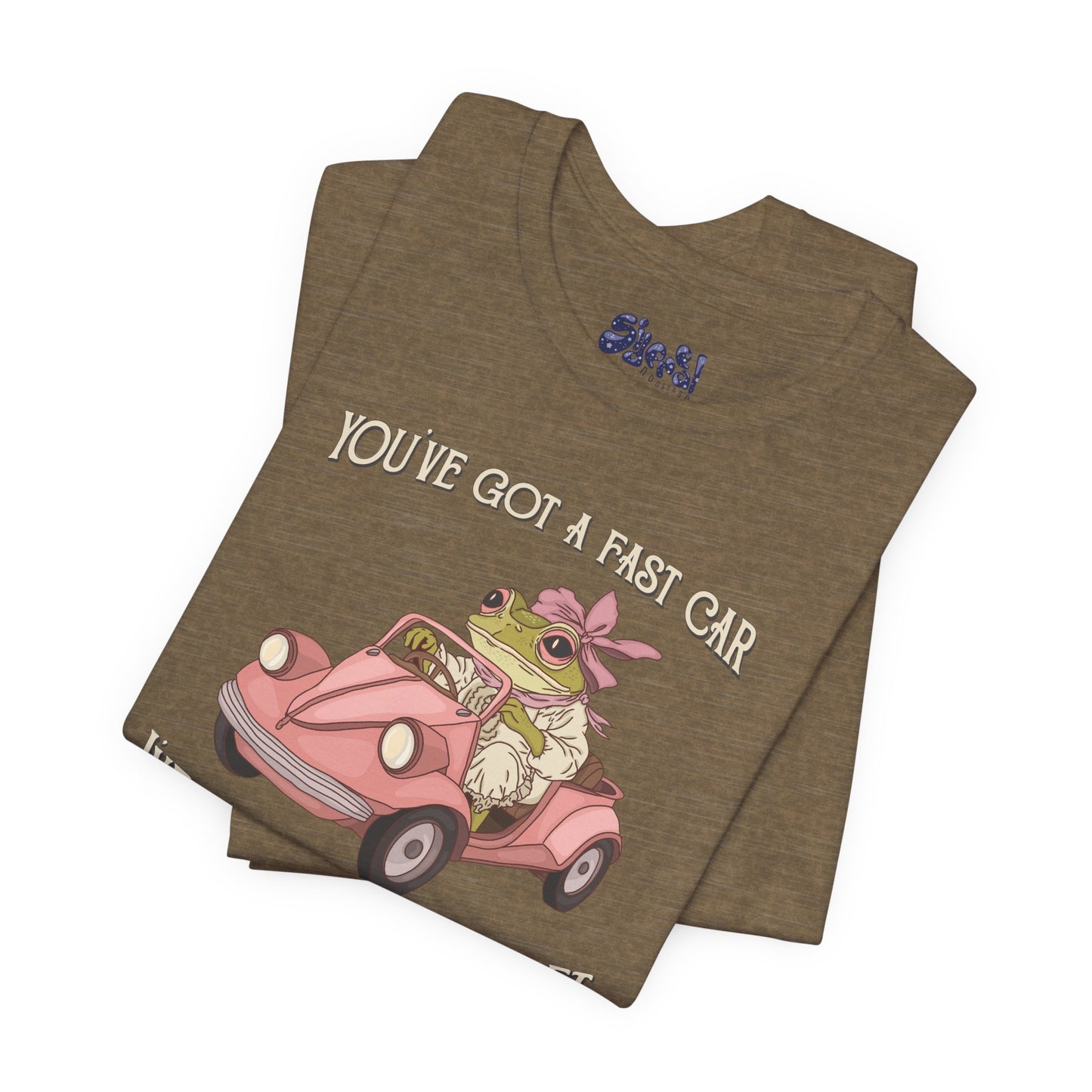 Cute Frog Graphic Tee, You've Got a Plan to Get Us Outta Here Shirt, Unisex T-Shirt, Fast Car, 90's Casual Wear, y2k