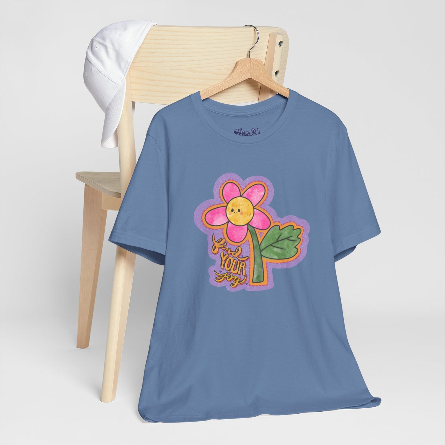 Find Your Joy Flower Graphic Tee, Unique Unisex Shirt for Self-Care Enthusiasts, Mental Health Awareness Casual Wear, Self Care Gift