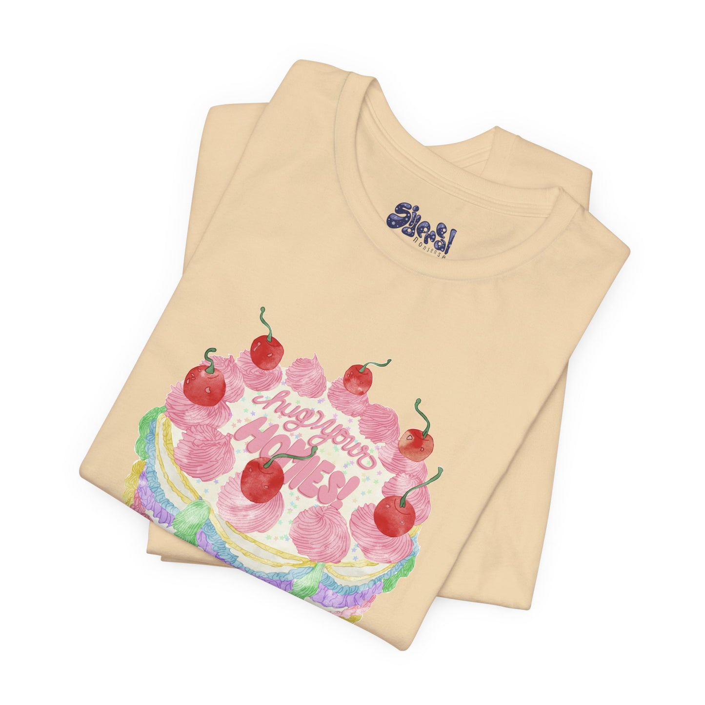 Hug Your Homies Cake Tee - Friendship T-Shirt, Mental Health Shirt, Gift for Teens, Baking Tee, Casual Wear