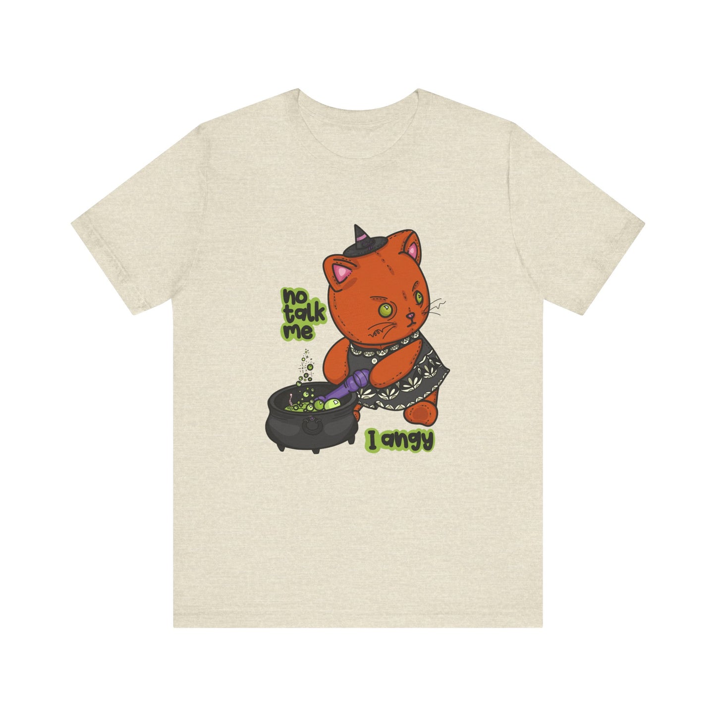 Witchy Cat “No Talk Me I Angy” Unisex Short Sleeve Shirt