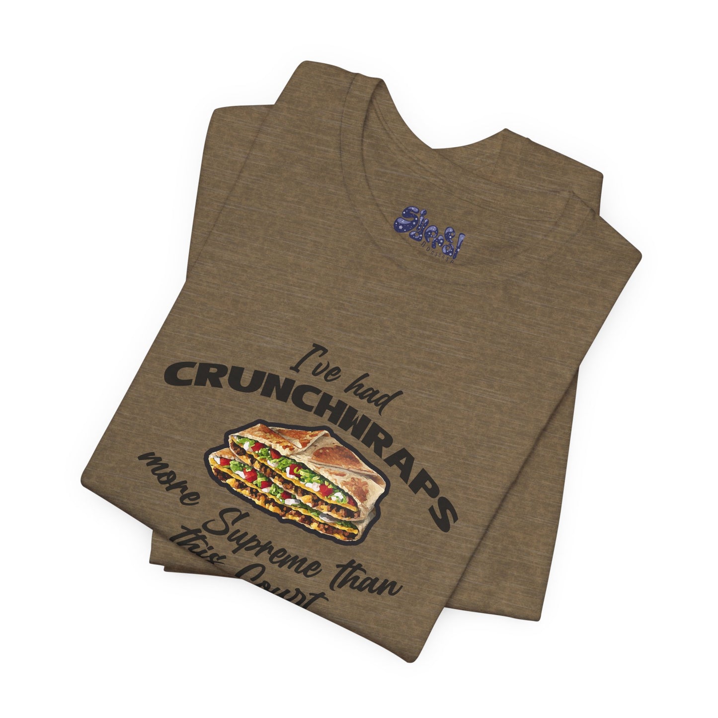 Crunchwrap Supreme Court Political Humor T-Shirt, Liberal Leftist Funny Casual Wear, Gift for Taco Bell Fan, Politics Gift