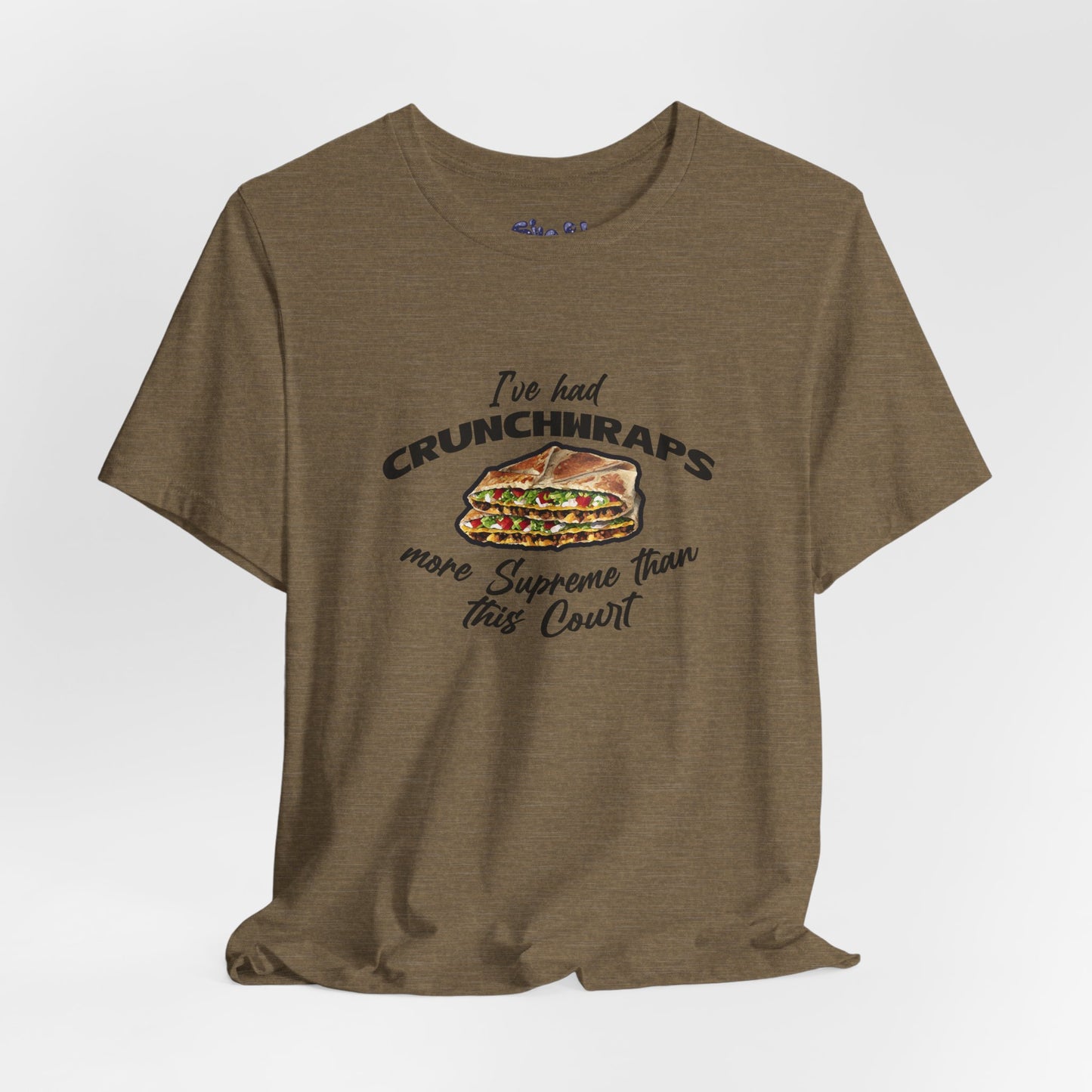 Crunchwrap Supreme Court Political Humor T-Shirt, Liberal Leftist Funny Casual Wear, Gift for Taco Bell Fan, Politics Gift