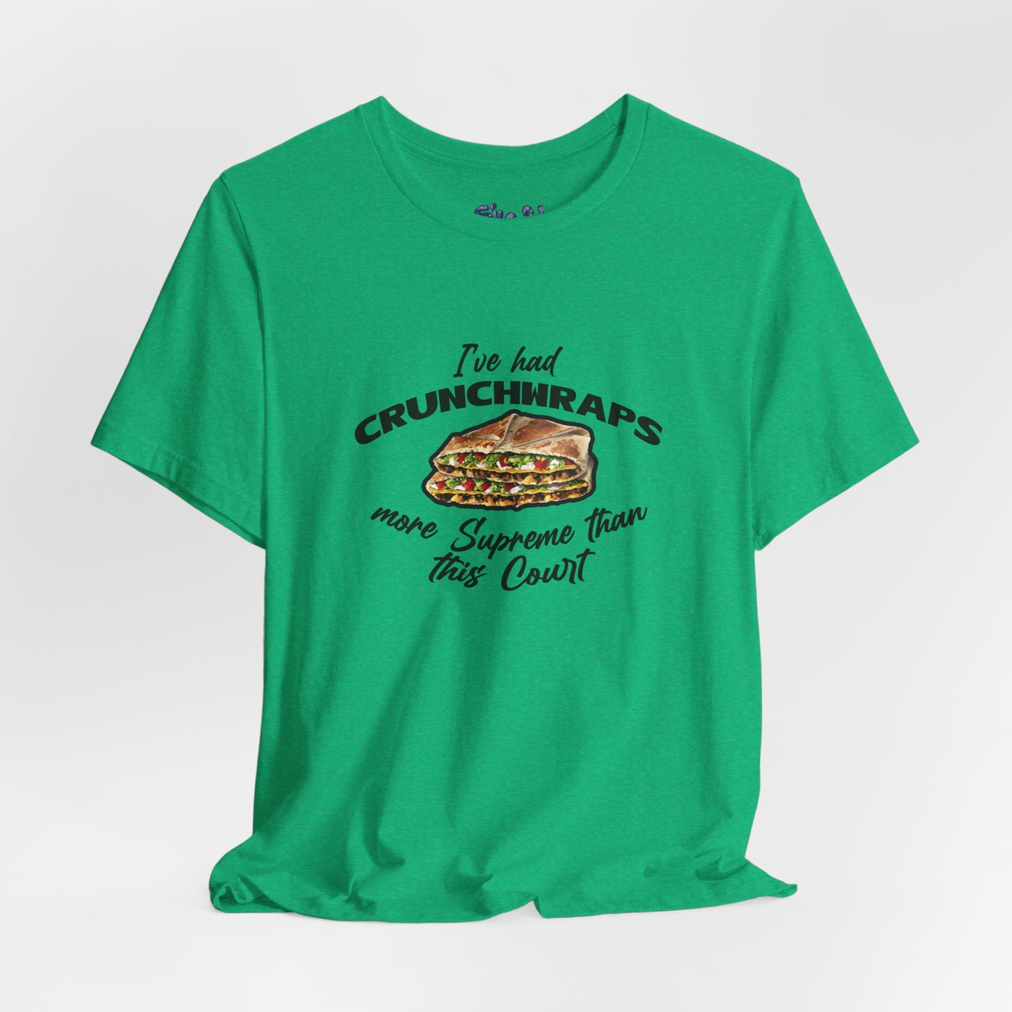 Crunchwrap Supreme Court Political Humor T-Shirt, Liberal Leftist Funny Casual Wear, Gift for Taco Bell Fan, Politics Gift