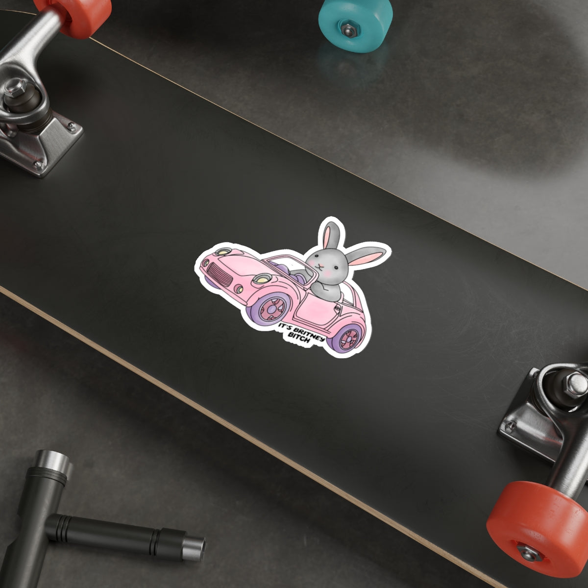 It's Britney Bitch - Bunny Vinyl Waterproof Die-Cut Stickers - Whimsical Decor for Laptops, Water Bottles, Binders, y2k 90s Millennial Gift