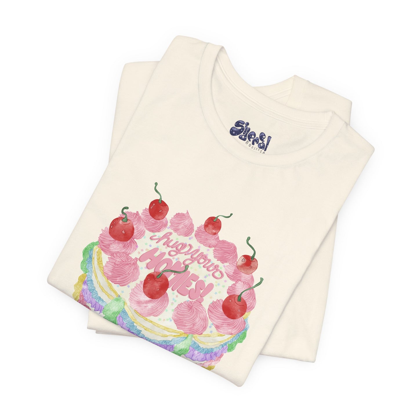 Hug Your Homies Cake Tee - Friendship T-Shirt, Mental Health Shirt, Gift for Teens, Baking Tee, Casual Wear
