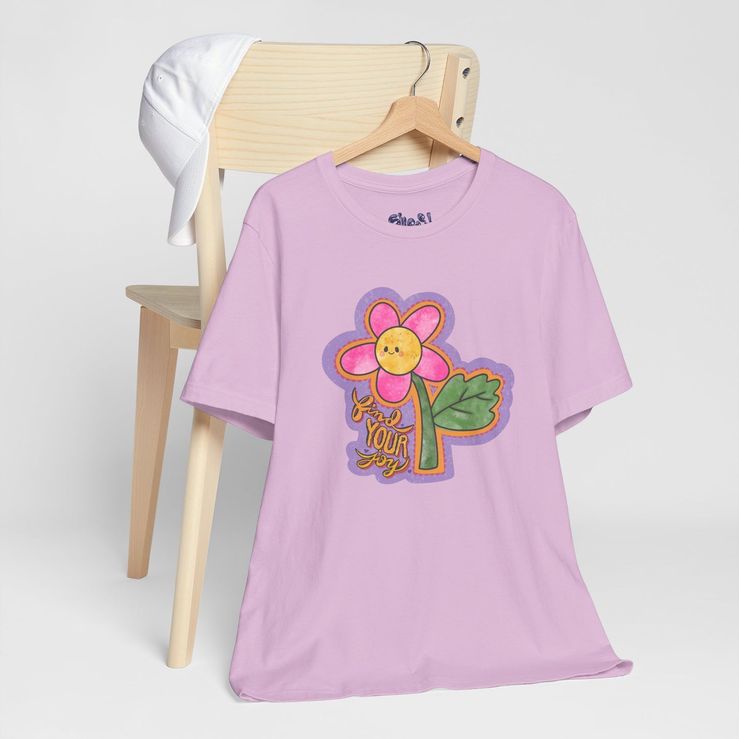 Find Your Joy Flower Graphic Tee, Unique Unisex Shirt for Self-Care Enthusiasts, Mental Health Awareness Casual Wear, Self Care Gift