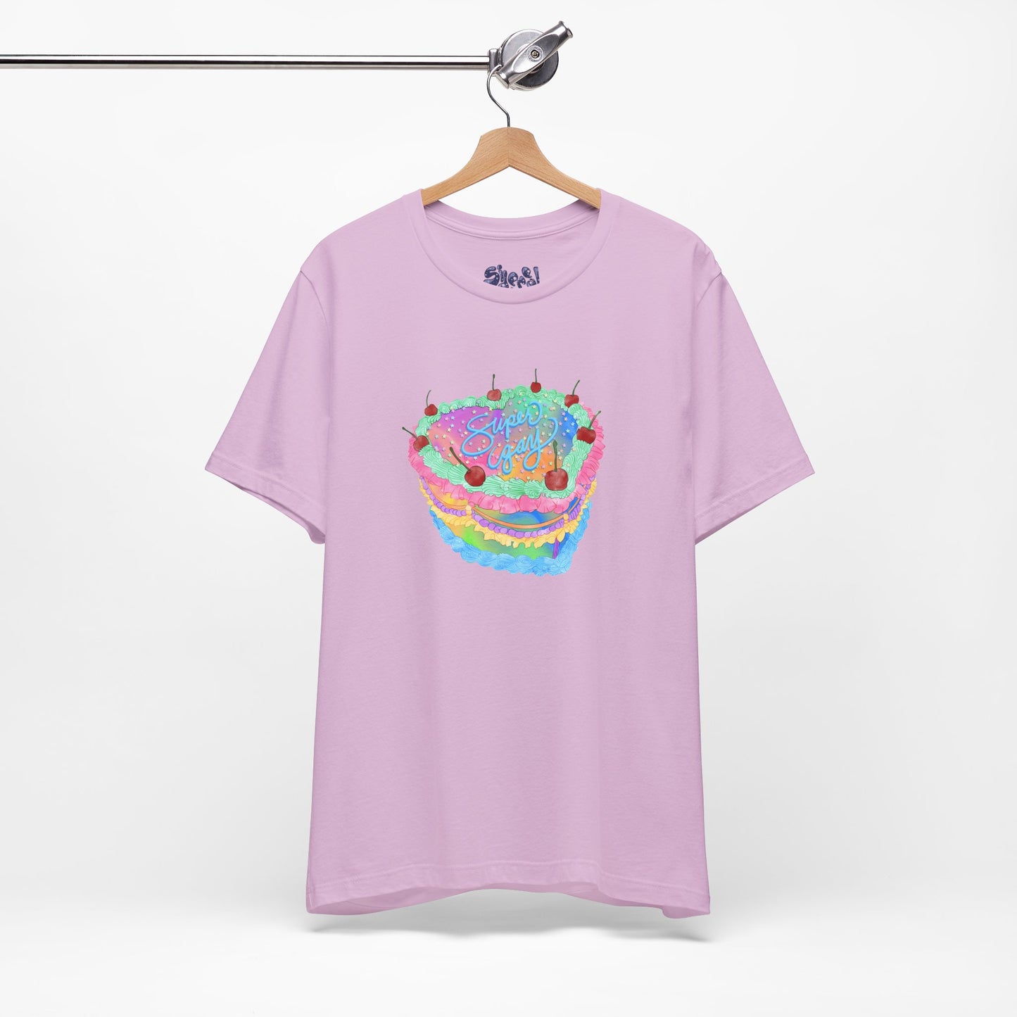 Super Gay Vintage Fancy Cake Tee, Unisex Pride Cakes T-Shirt, Gay Pride Baking Shirt, Casual Baker Apparel