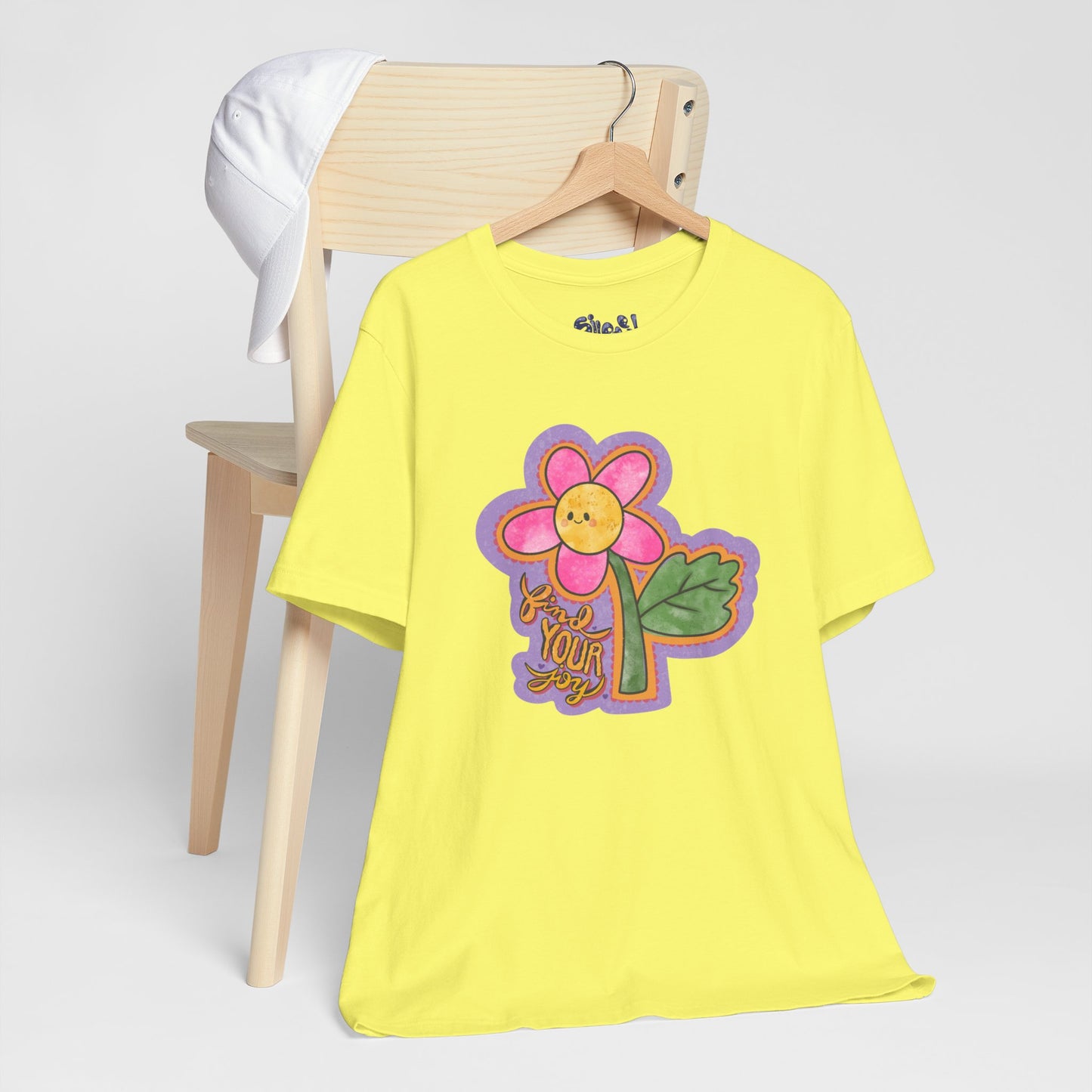 Find Your Joy Flower Graphic Tee, Unique Unisex Shirt for Self-Care Enthusiasts, Mental Health Awareness Casual Wear, Self Care Gift