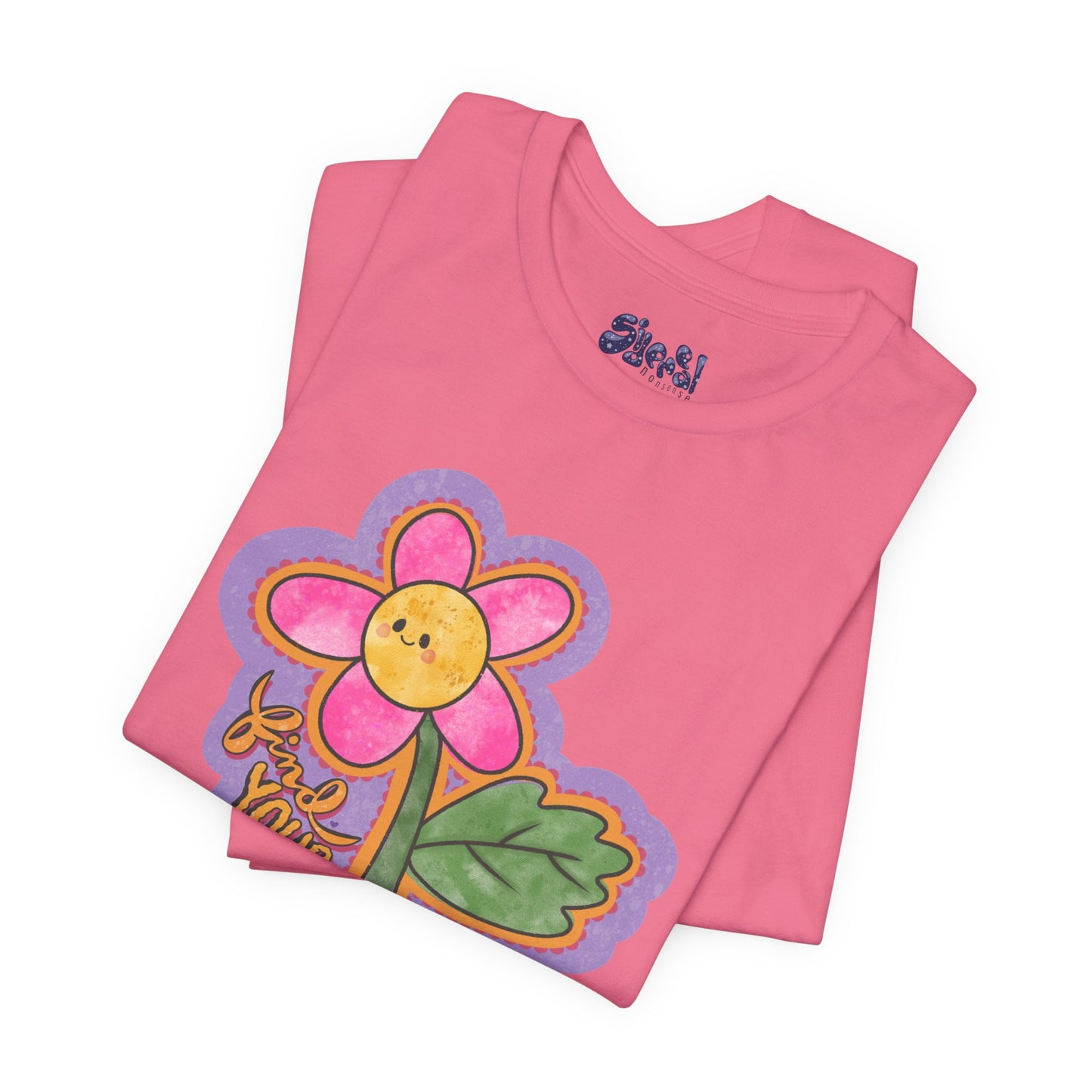 Find Your Joy Flower Graphic Tee, Unique Unisex Shirt for Self-Care Enthusiasts, Mental Health Awareness Casual Wear, Self Care Gift