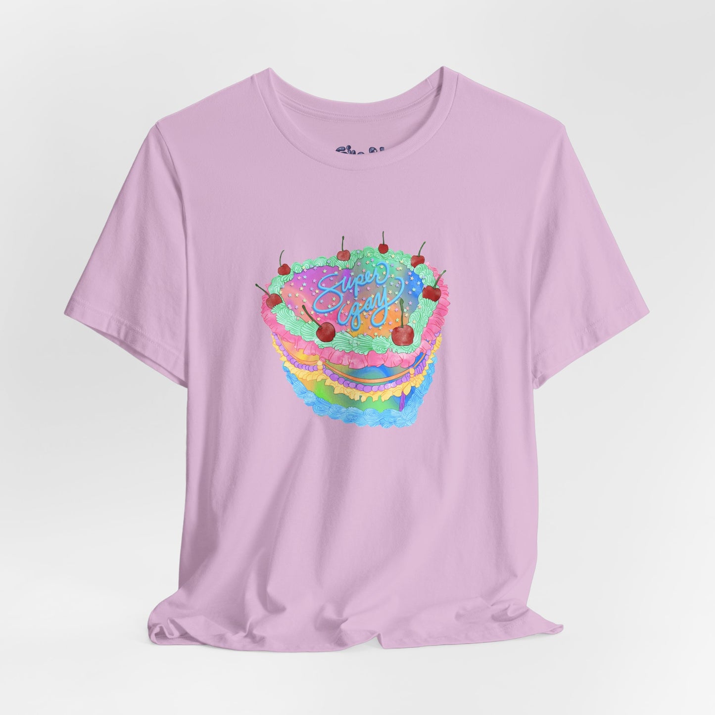Super Gay Vintage Fancy Cake Tee, Unisex Pride Cakes T-Shirt, Gay Pride Baking Shirt, Casual Baker Apparel