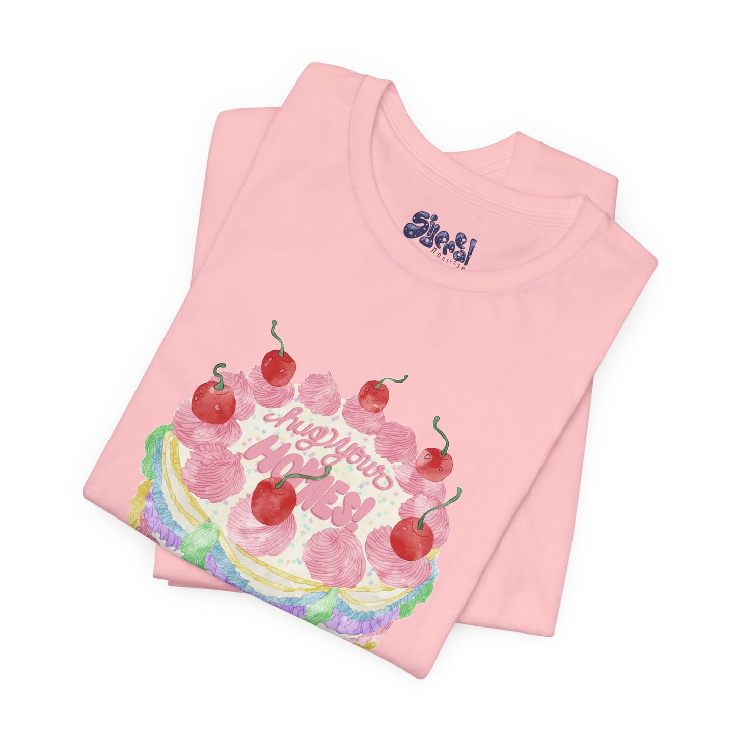 Hug Your Homies Cake Tee - Friendship T-Shirt, Mental Health Shirt, Gift for Teens, Baking Tee, Casual Wear