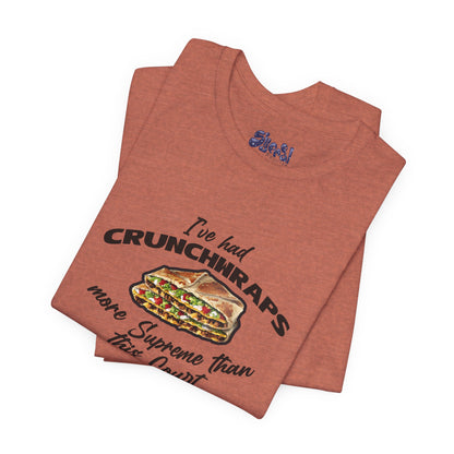 Crunchwrap Supreme Court Political Humor T-Shirt, Liberal Leftist Funny Casual Wear, Gift for Taco Bell Fan, Politics Gift