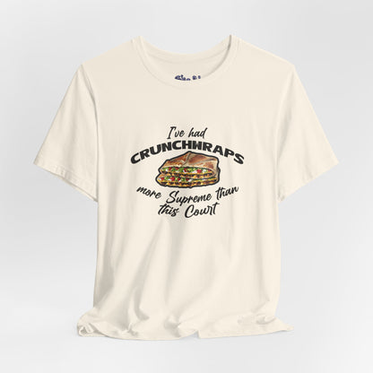 Crunchwrap Supreme Court Political Humor T-Shirt, Liberal Leftist Funny Casual Wear, Gift for Taco Bell Fan, Politics Gift
