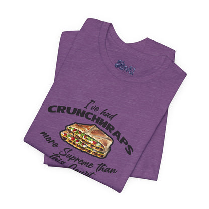 Crunchwrap Supreme Court Political Humor T-Shirt, Liberal Leftist Funny Casual Wear, Gift for Taco Bell Fan, Politics Gift