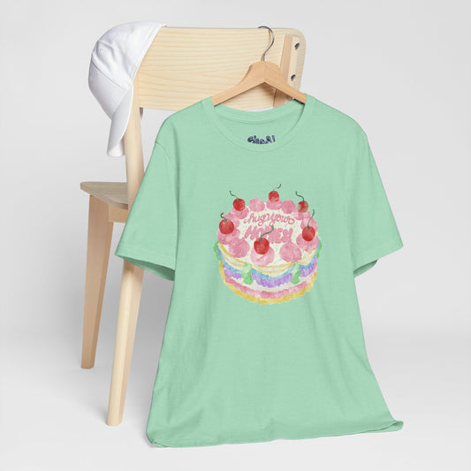Hug Your Homies Cake Tee - Friendship T-Shirt, Mental Health Shirt, Gift for Teens, Baking Tee, Casual Wear