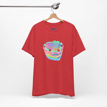 Super Gay Vintage Fancy Cake Tee, Unisex Pride Cakes T-Shirt, Gay Pride Baking Shirt, Casual Baker Apparel