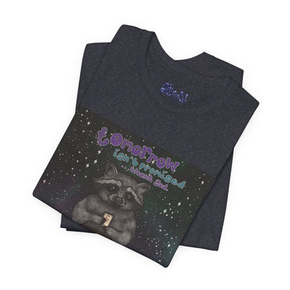 Cosmic Tarot Raccoon Tee - Whimsical Unisex T-Shirt, Trash Panda Gifts, Mystical Apparel, Quirky Casual Wear