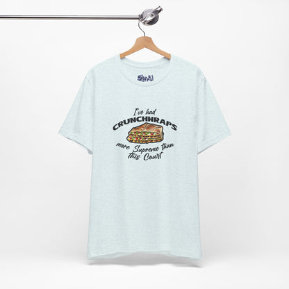 Crunchwrap Supreme Court Political Humor T-Shirt, Liberal Leftist Funny Casual Wear, Gift for Taco Bell Fan, Politics Gift