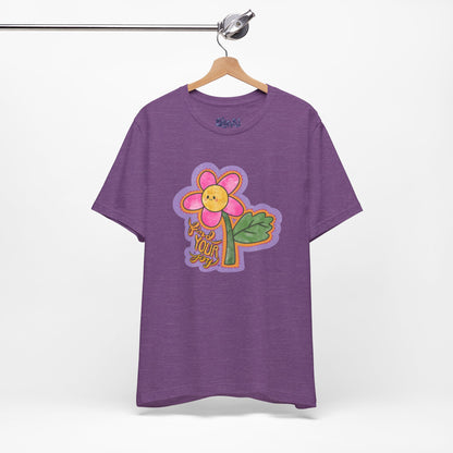 Find Your Joy Flower Graphic Tee, Unique Unisex Shirt for Self-Care Enthusiasts, Mental Health Awareness Casual Wear, Self Care Gift