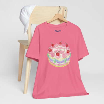 Hug Your Homies Cake Tee - Friendship T-Shirt, Mental Health Shirt, Gift for Teens, Baking Tee, Casual Wear
