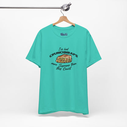 Crunchwrap Supreme Court Political Humor T-Shirt, Liberal Leftist Funny Casual Wear, Gift for Taco Bell Fan, Politics Gift