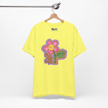Find Your Joy Flower Graphic Tee, Unique Unisex Shirt for Self-Care Enthusiasts, Mental Health Awareness Casual Wear, Self Care Gift