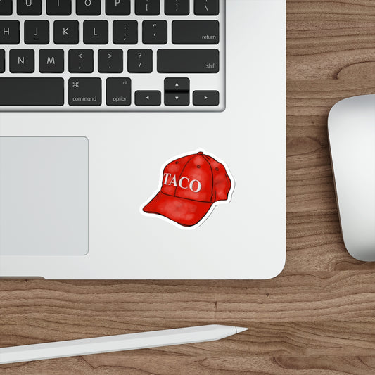 TACO Trump Always Chickens Out Waterproof Vinyl Die-Cut Stickers, MAGA Hat Stickers, Funny Political Decal
