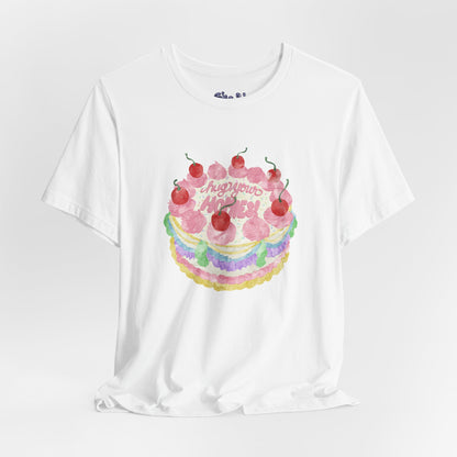 Hug Your Homies Cake Tee - Friendship T-Shirt, Mental Health Shirt, Gift for Teens, Baking Tee, Casual Wear