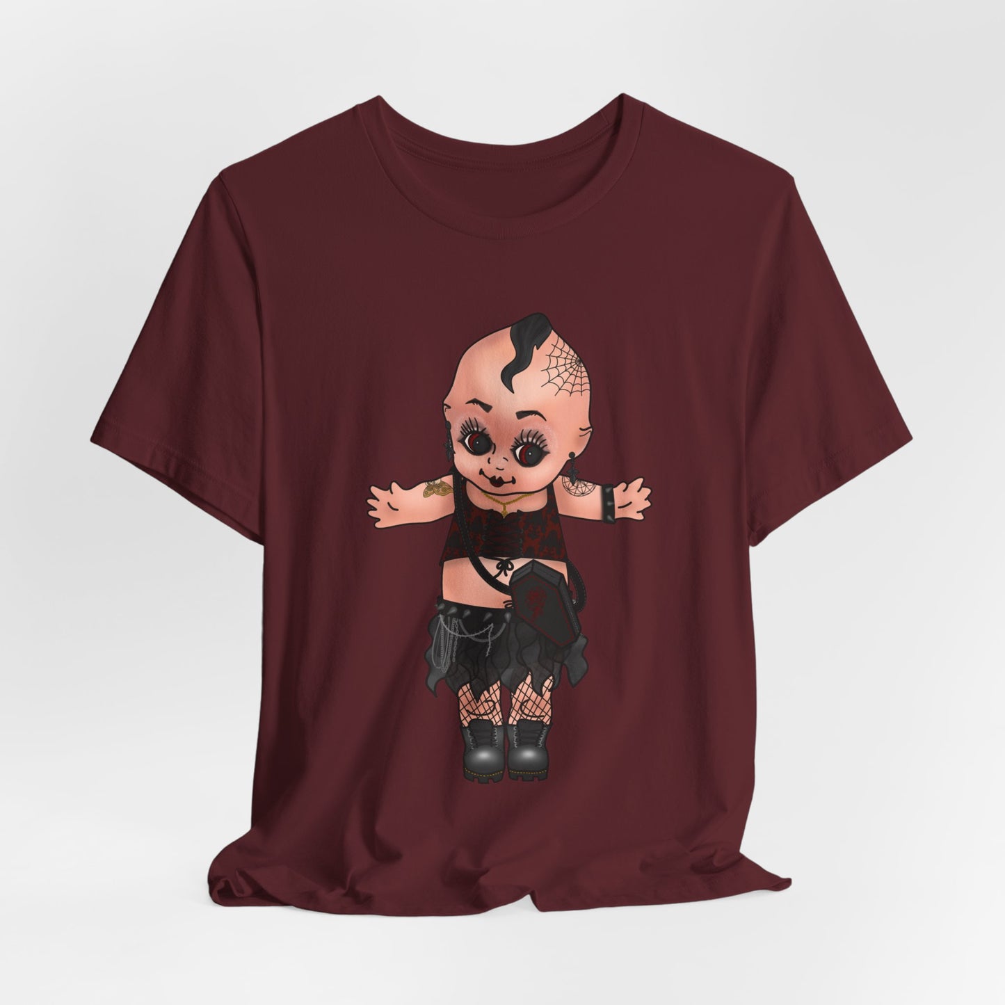 Goth Kewpie Baby Doll Tee - Unisex Short Sleeve Graphic Shirt
