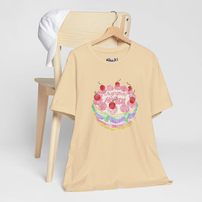 Hug Your Homies Cake Tee - Friendship T-Shirt, Mental Health Shirt, Gift for Teens, Baking Tee, Casual Wear