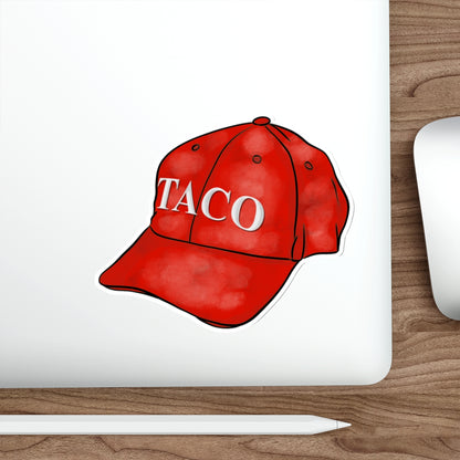 TACO Trump Always Chickens Out Waterproof Vinyl Die-Cut Stickers, MAGA Hat Stickers, Funny Political Decal