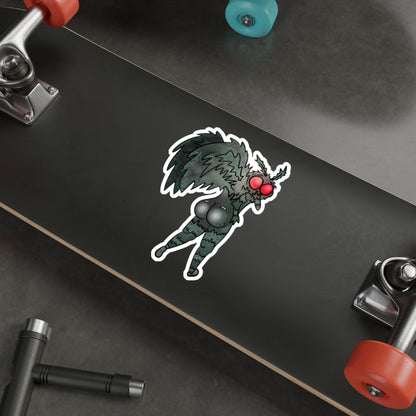 Sexy Mothman Whimsical Cryptid Waterproof Vinyl Die-Cut Stickers for Quirky Laptop & Water Bottle Decor, Folklore Fans, Horror Gift
