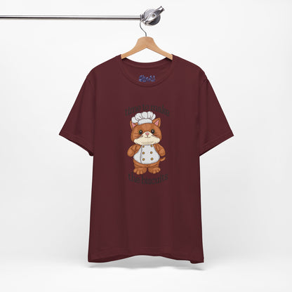 Cute Cat Chef Tee - "Time to Make the Biscuits" | Baking Shirt, Animal Lover Gift, Kitchen Humor, Cute Pet Apparel, Cat Lover Tee
