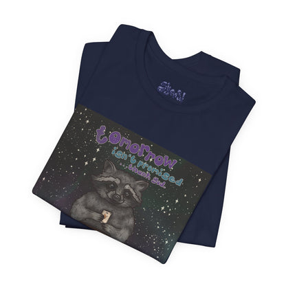 Cosmic Tarot Raccoon Tee - Whimsical Unisex T-Shirt, Trash Panda Gifts, Mystical Apparel, Quirky Casual Wear