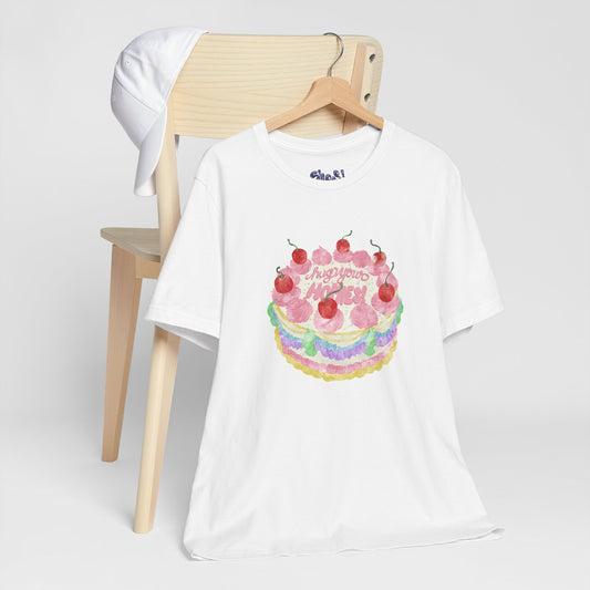 Hug Your Homies Cake Tee - Friendship T-Shirt, Mental Health Shirt, Gift for Teens, Baking Tee, Casual Wear
