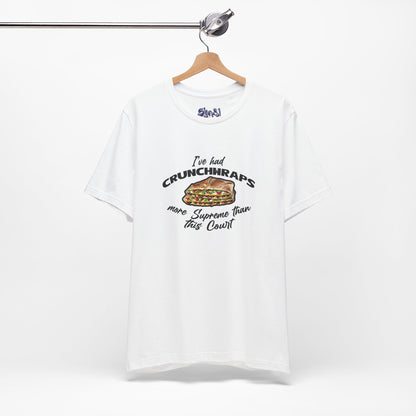 Crunchwrap Supreme Court Political Humor T-Shirt, Liberal Leftist Funny Casual Wear, Gift for Taco Bell Fan, Politics Gift