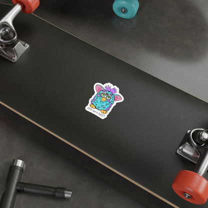 ‘Are We in Hell?' Retro Furby Premium Die-Cut Water Resistant Vinyl Sticker