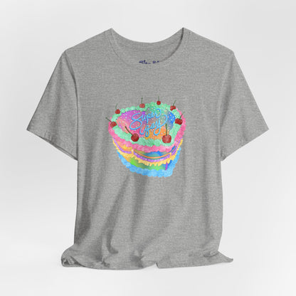 Super Gay Vintage Fancy Cake Tee, Unisex Pride Cakes T-Shirt, Gay Pride Baking Shirt, Casual Baker Apparel