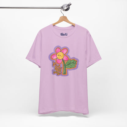 Find Your Joy Flower Graphic Tee, Unique Unisex Shirt for Self-Care Enthusiasts, Mental Health Awareness Casual Wear, Self Care Gift