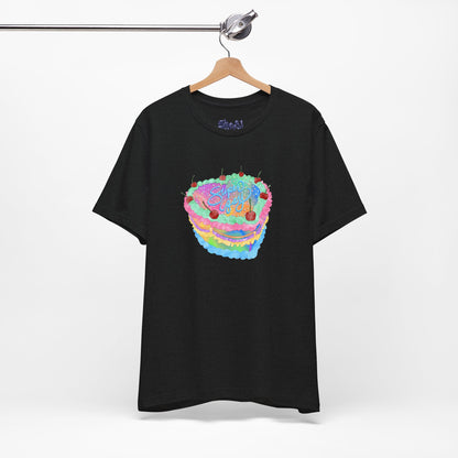 Super Gay Vintage Fancy Cake Tee, Unisex Pride Cakes T-Shirt, Gay Pride Baking Shirt, Casual Baker Apparel