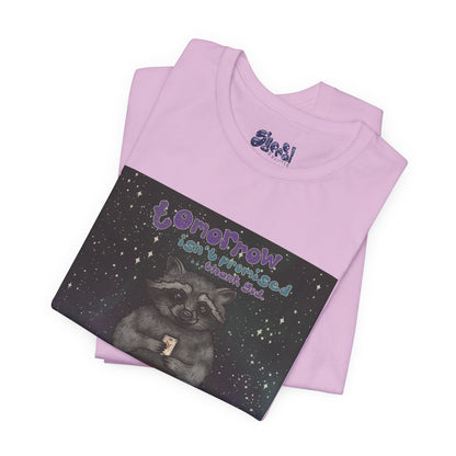 Cosmic Tarot Raccoon Tee - Whimsical Unisex T-Shirt, Trash Panda Gifts, Mystical Apparel, Quirky Casual Wear